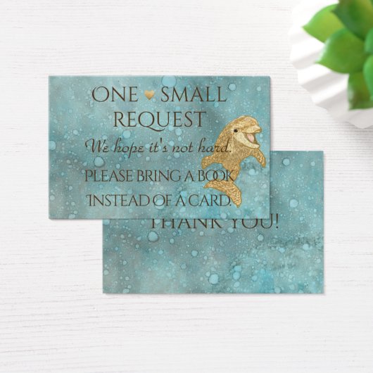 BringABook "Gold Dolphin" Insert Card/Personalize (Desk)