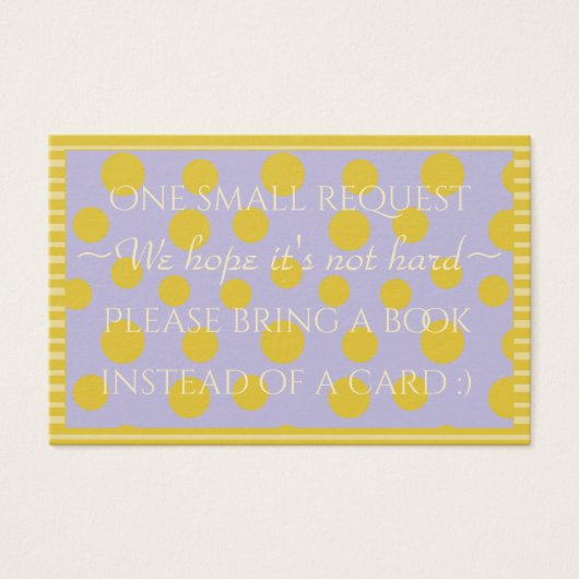 BringABook "Gold/Lavender" Insert Card/Personalize (Front)