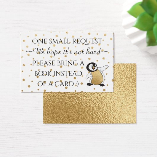 BringABook "Gold Penguin" Insert Card/Personalize (Desk)