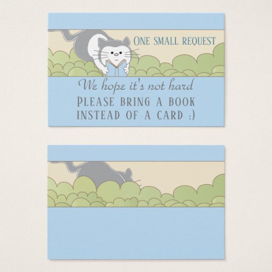 BringABook "Library/Blue" Insert Card/Personalize (Front & Back)