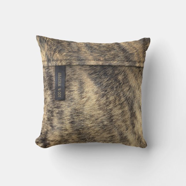 Bringé sands “Whippet " Throw Pillow (Front)