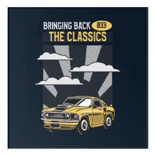 Bringing Back the Classics Retro Muscle Car Acrylic Print