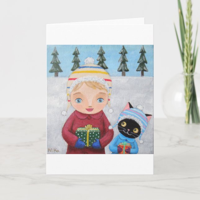 Bringing Gifts Holiday Card (Front)