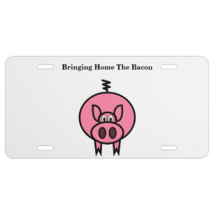 Bringing Home the Bacon License Plate Cover