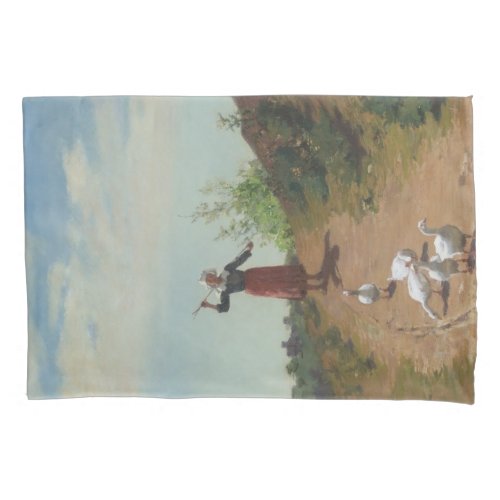 Bringing Home the Flock of Geese by Paul Peel Pillow Case