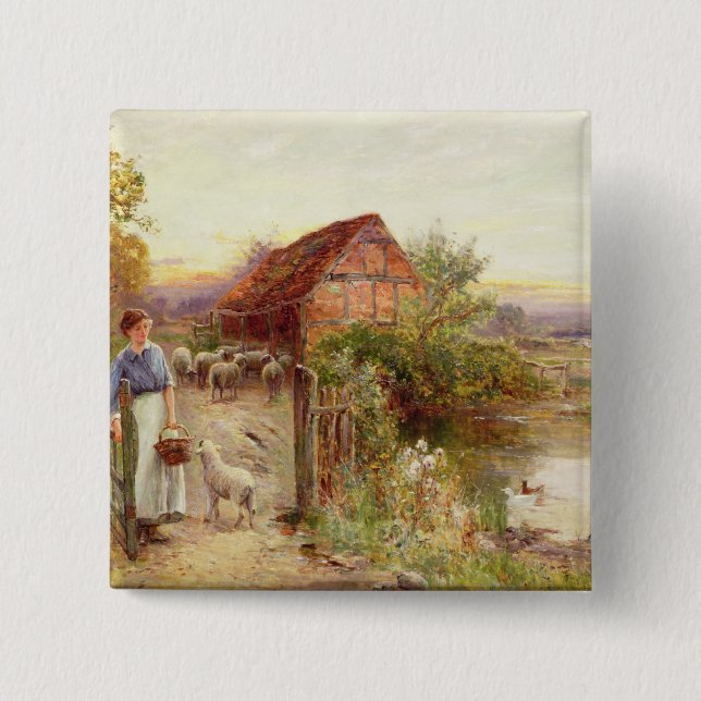 Bringing Home the Sheep Button (Front)