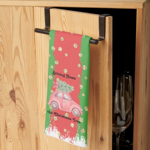 Bringing Home the Tree Kitchen Towel