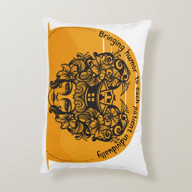 Bringing humor to each patient individually accent pillow (Back(Vertical))