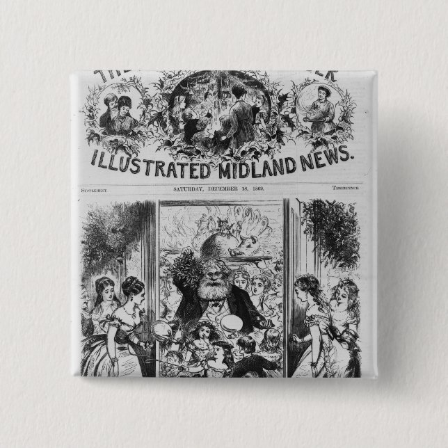 Bringing in Christmas Button (Front)