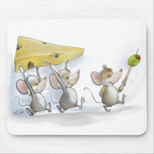 Bringing In The Cheese (with Olives) Mousepad