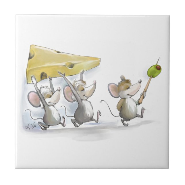 Bringing In The Cheese (with Olives) Tile (Front)