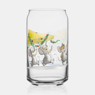 Bringing In The Christmas Cheese Can Glass