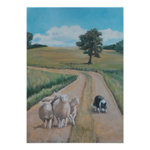 "Bringing in the Sheep" Art Photo Print
