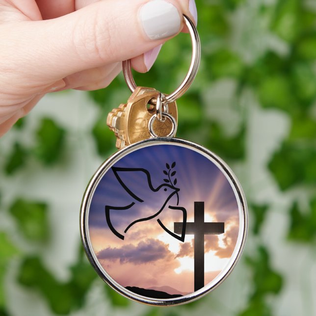 Bringing Peace Keychain; Dove Keychain; Religious  Keychain (Creator Uploaded)