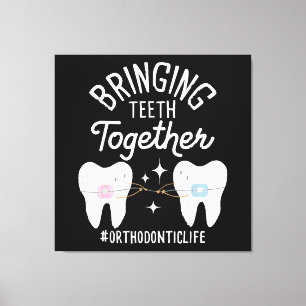 Bringing Teeth Together - Orthodontist  Canvas Print