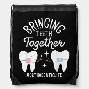 Bringing Teeth Together - Orthodontist Drawstring Bag