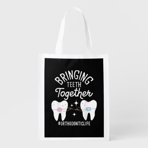 Bringing Teeth Together _ Orthodontist  Grocery Bag