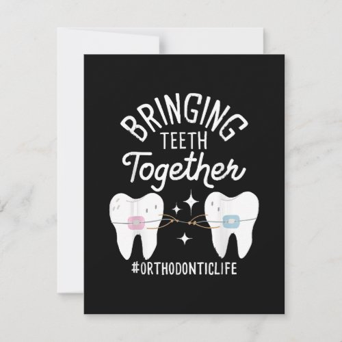 Bringing Teeth Together _ Orthodontist  RSVP Card