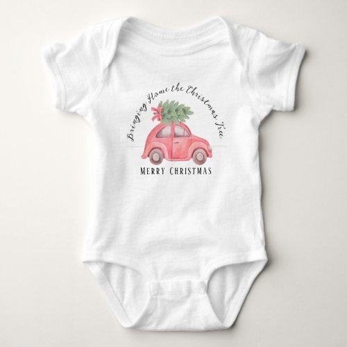 Brining Home The Christmas Baby Jersey Bodysuit