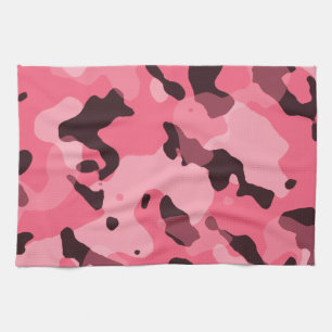 Brink Pink Camo; Camouflage Kitchen Towel