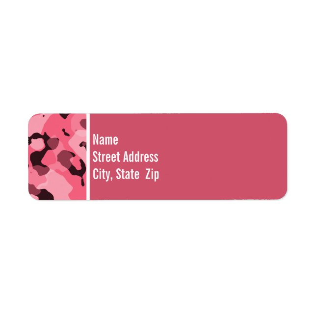 Brink Pink Camo; Personalized Label (Front)