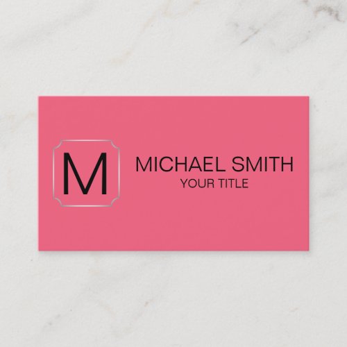 Brink pink color background business card