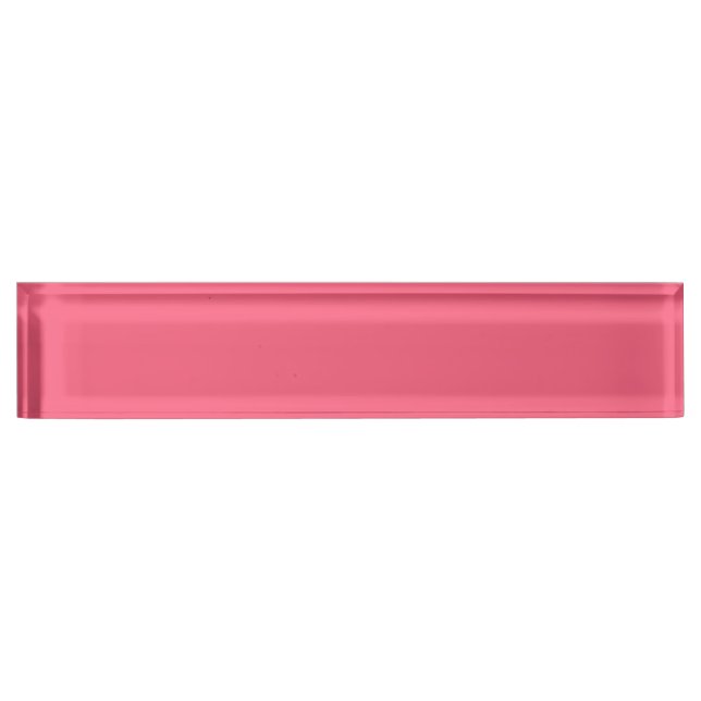 Brink pink  (solid color)  desk name plate (Front)