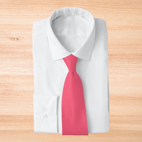 Brink Pink Solid Color Neck Tie