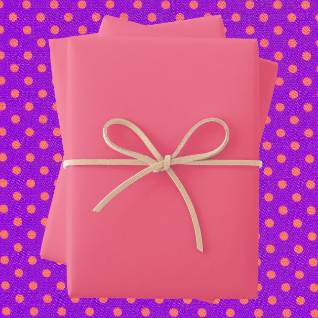 Brink Pink Solid Color Wrapping Paper Sheets (Creator Uploaded)