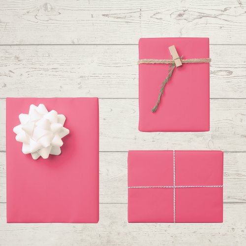 Brink Pink Solid Color Wrapping Paper Sheets