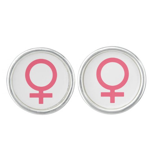 Brink Pink Venus Symbol Cufflinks