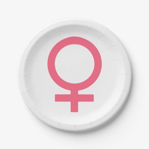 Brink Pink Venus Symbol Paper Plates