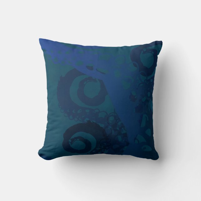 Briny Depths Throw Pillow (Front)