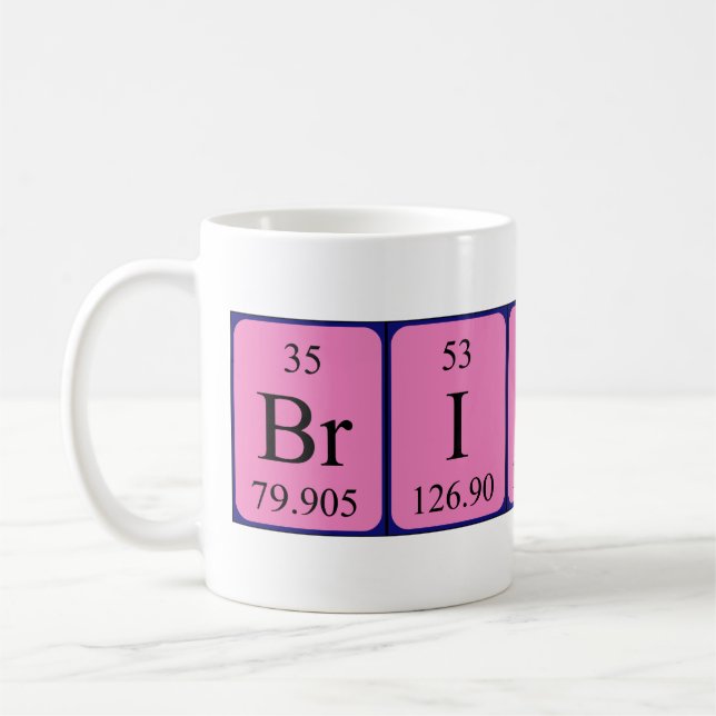 Brionna periodic table name mug (Left)