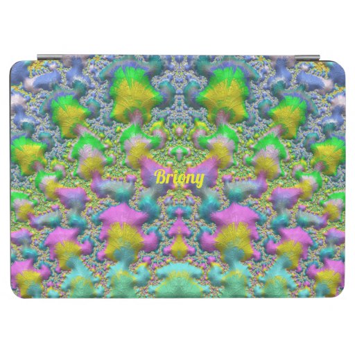 BRIONY ~ SWEET FRACTAL ~ Pink Blue Yellow Green ~ iPad Air Cover