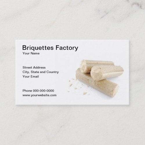 Briquettes Factory Business Card