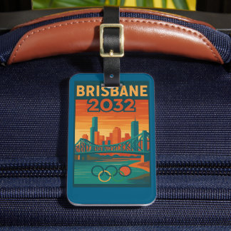 Brisbane 2032 Retro Futuristic Australia, Story Br Luggage Tag