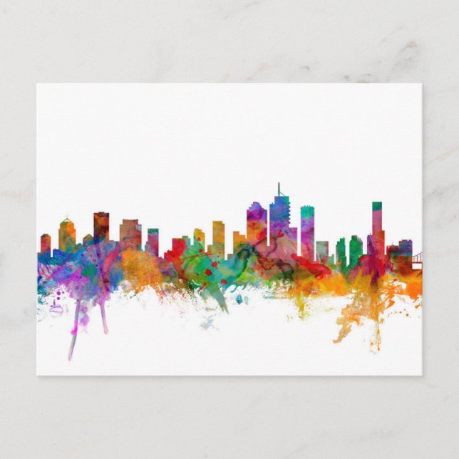 Brisbane Australia Skyline Postcard (Front)