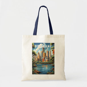 Brisbane Australia Travel Art Vintage Tote Bag