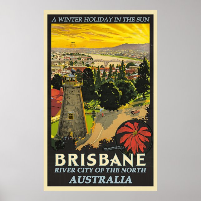 Brisbane, Australia travel poster (Front)