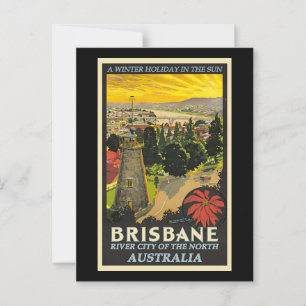 Brisbane, Australia travel poster Postcard