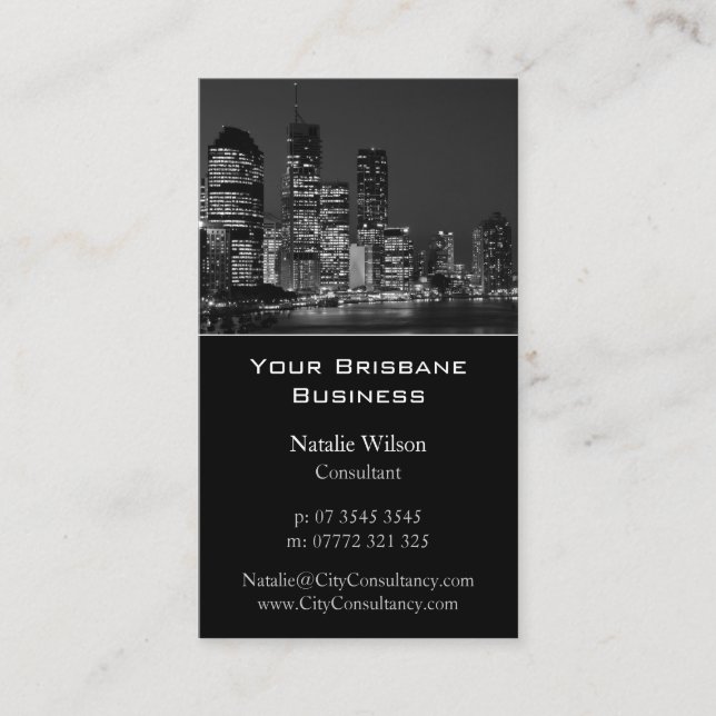 Brisbane City Skyline - Business Card (Front)
