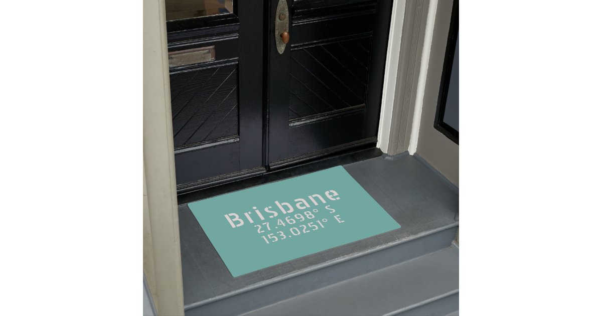 Brisbane Latitude Longitude Doormat Zazzle