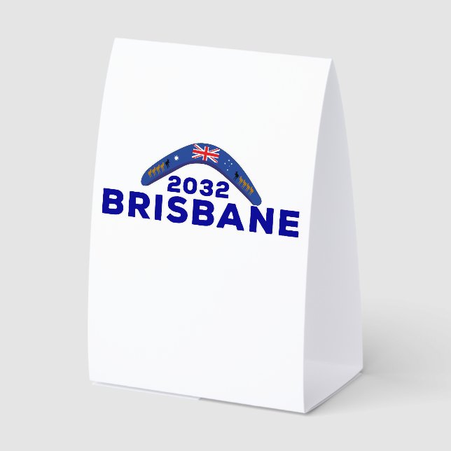 Brisbane Queensland Australia Paper Table Tent (Front)