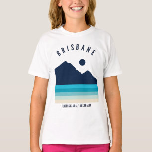 Brisbane Queensland Australia Retro Vintage Beach T-Shirt
