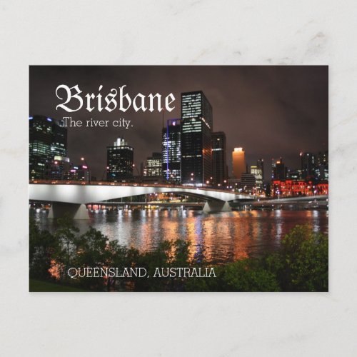 Brisbane Queensland Australia the river city Postcard