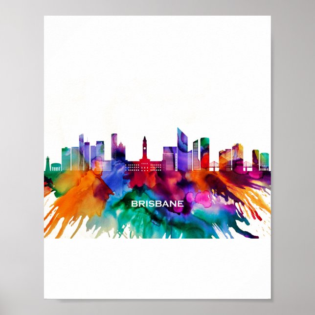 Brisbane Skyline Poster (Front)
