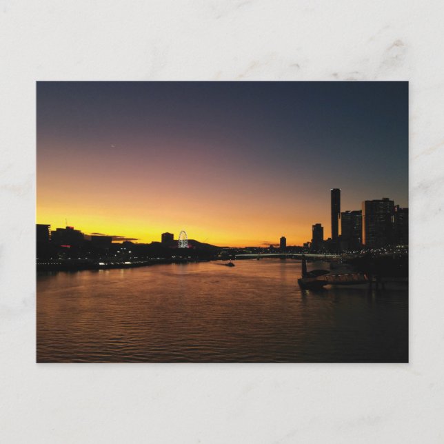 Brisbane sunset postcard (Front)
