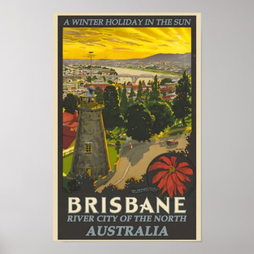 Brisbane vintage poster