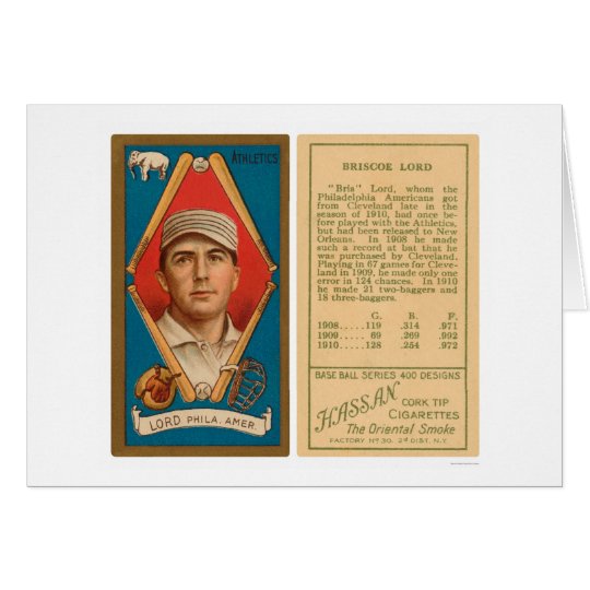 Briscoe Lord Athletics Baseball 1911 Card